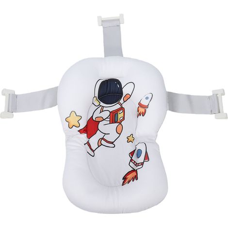 Coussin De Bain Pour Bébé, Pliable, Réglable, Antidérapant, Dessin Animé, Siège De Bain Pour Bébé, Tapis De Support, Motif D'Astronaute