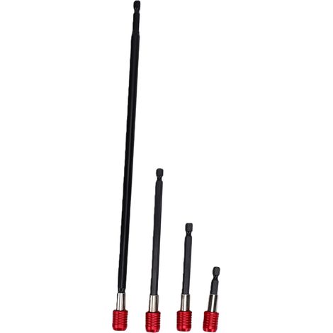 Jeu De Barres D'Extension D'Embouts Magnétiques, 4 Pièces, 1/4 Pouces, Dégagement Rapide Hexagonal Pour Tournevis À Percussion, Forets, Écrous De Tournevis, Douilles 2 Pouces, 4 Pouces, 6 Pouces, 12 P