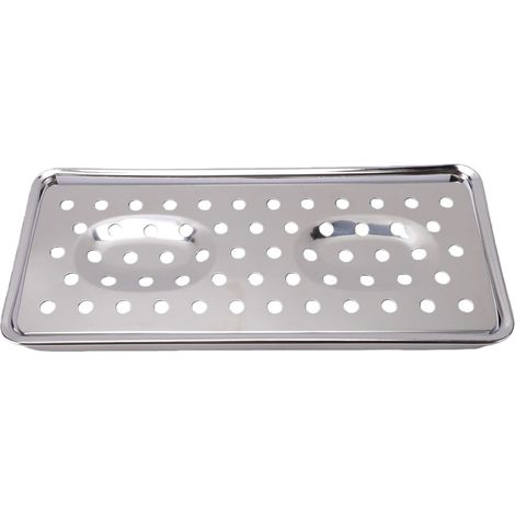 Double Porte-savon En Acier Inoxydable 304, Avec Couche De Drainage, Pour Salle De Bains, Comptoir D'Évier De Cuisine