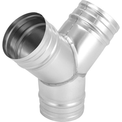 Séparateur De Conduit À 3 Voies De 4 Pouces, Connecteur En Forme De Y, Raccord En T En Acier Galvanisé Pour Ventilateur D'Extraction, Système De Flux D'Air De Cuisine Et De Salle De Bains