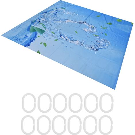 Rideau De Douche Imperméable En Polyester, Occultant Avec Crochet, Pour Salle De Bain, Décoration De La Maison, 150x180cm