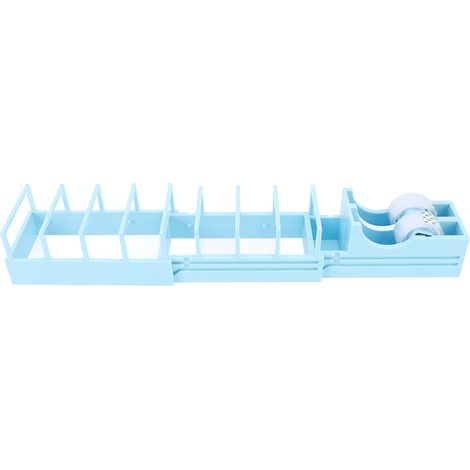 Distributeur De Ruban Adhésif, Support Portable Pliable En Plastique Bleu Avec 2 Pièces Pour L'Emballage Des Fournitures