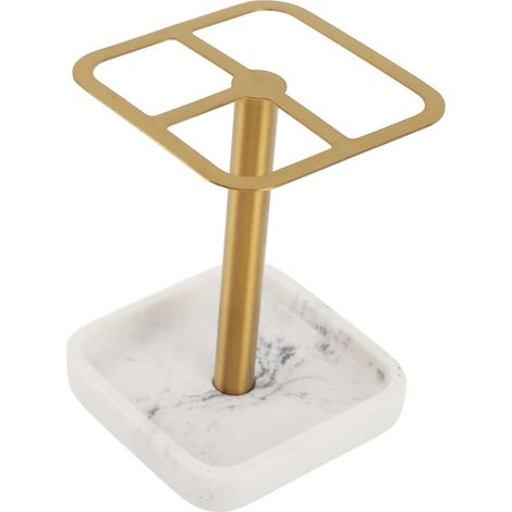 Porte-brosse À Dents Antirouille En Acier Inoxydable 304, Support De Rangement De Dentifrice, 3 Fentes, Organisateur Permettant De Gagner De L'Espace Pour Salle De Bain, Or