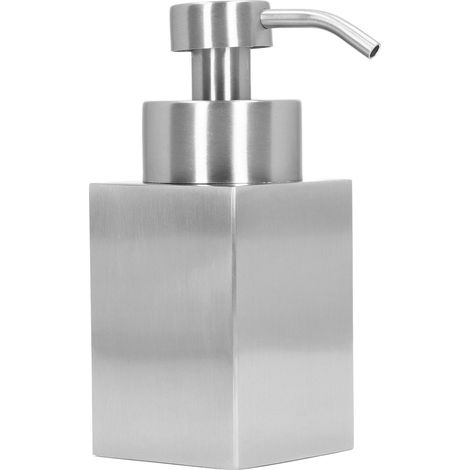 Distributeur De Savon Moussant En Acier Inoxydable, Gel Douche, Shampoing Avec Tête De Pompe En Pp, Pour Salle De Bains, Cuisine, Buanderie