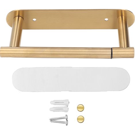Porte-papier Hygiénique Multifonctionnel Antirouille, En Acier Inoxydable 304, Support Mural Pour Rouleau De Mouchoirs, Pour Cuisine, Salle De Bains, Or Brossé