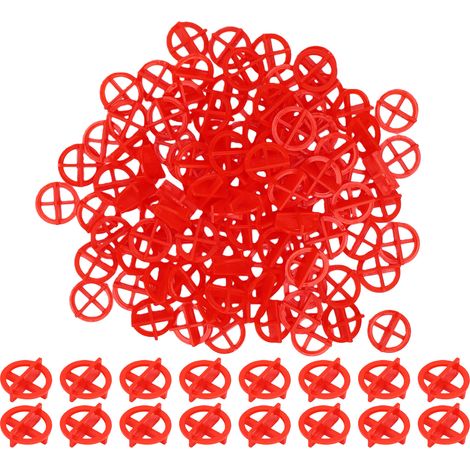 500 Pièces Entretoises De Carreaux Amovibles 1/16 Pouces 2mm Outil De Construction De Sol Mural Réutilisable Système De Nivellement Rouge 2.0mm