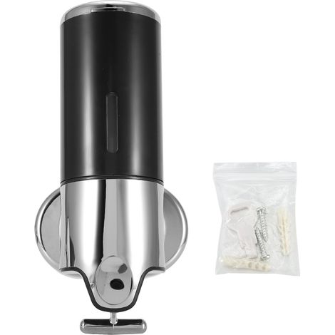 Distributeur De Savon Liquide Manuel, Salle De Bains D'Hôtel, Douche Murale, Bouteille De Distribution De Shampoing, Tasse Simple Noire 6030