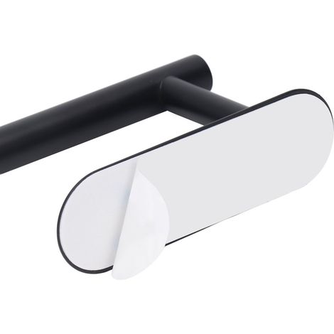 Porte-serviettes En Papier En Rouleau En Acier Inoxydable, Support Suspendu Sous Le Meuble, Support Noir Pour Salle De Bain Et Cuisine