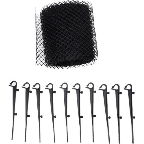 Filet De Protection De Gouttière En Plastique Réutilisable, 600x15cm, Protection En Maille Pour L'Extérieur, Anti-colmatage, Débris De Feuilles