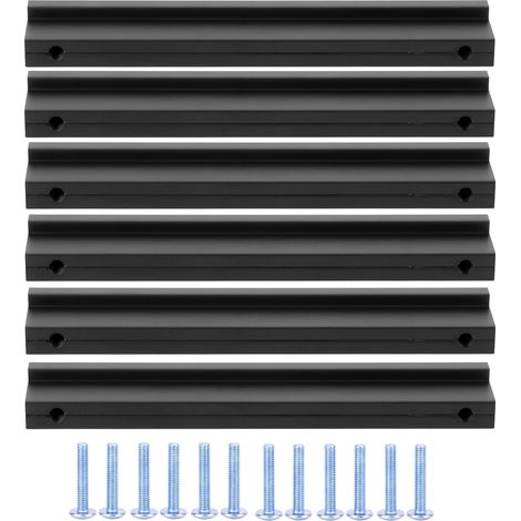 6 Ensembles De Poignée En Forme De T En Alliage D'Aluminium, Quincaillerie De Traction Pour Porte D'Armoire De Cuisine Et Tiroir De Meubles (64mm)