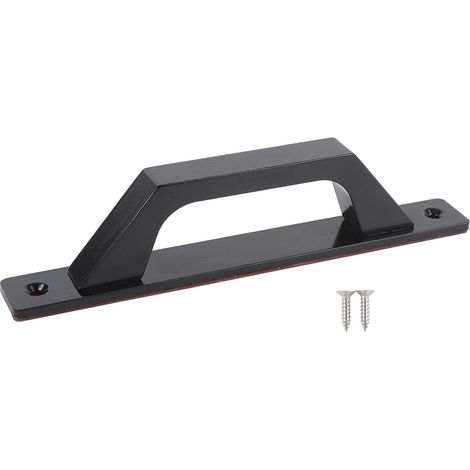 Poignées De Porte En Alliage D'Aluminium, 2 Pièces, Adhésif Antirouille Pour Tiroirs De Placard Coulissants De Grange, Noir