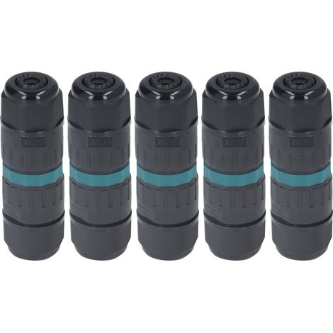 Connecteur Étanche M20 3 Broches 9-12mm, 5 Pièces, Accessoire De Connexion Rapide Pour L'Extérieur
