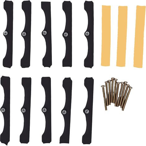 10 Pièces Réparateur De Boîte Dissimulée Type 86 Restaurateur Mural Pour Prises Électriques Lâches Concave Convexe Isolé Avec Vis Ruban Adhésif 2 Faces Noir