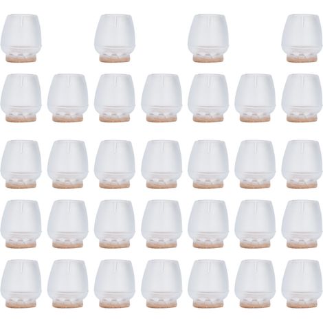Couvre-pieds De Meubles Antidérapants En Silicone, 32 Pièces, Muets, Pour Tables Et Chaises, Protecteur De Sol Transparent