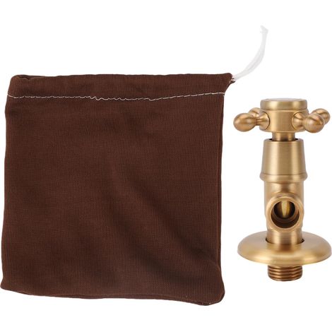 Vanne D'Arrêt D'Angle G1/2, Antidéflagrante, Eau Chaude Et Froide, Cuivre Épais, Antique