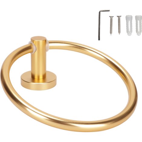 Anneau Porte-serviette En Aluminium, Support Rond Moderne, Matériel De Bain Pour Balcon, Hôtel, Doré
