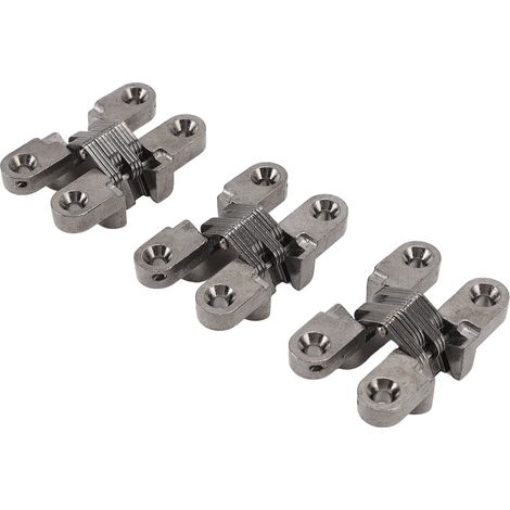 Mini Charnières De Serrure De Porte Invisibles En Alliage De Zinc À 180 Degrés, 3 Pièces, 43mm, Charnière Croisée Pour Armoire, Boîte À Bijoux