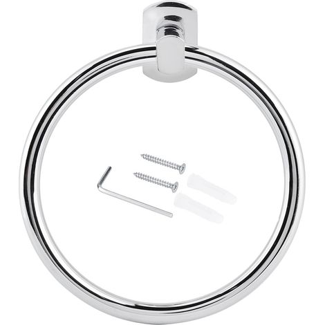 Porte-anneau De Serviette En Acier Inoxydable, Support Mural Rond, Accessoires De Salle De Bains