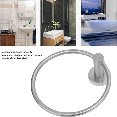 Anneau Porte-serviettes En Acier Inoxydable, Simple, Antirouille, Rétro, Main De Salle De Bain Pour Cuisine 223130 Brossé