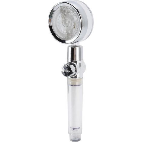Pommeau De Douche Led, 3 Couleurs Changeantes, Pulvérisateur Filtré À Température Contrôlée Avec Interrupteur De Pause