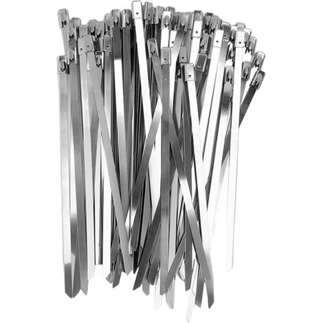 Kit De Serre-câbles En Acier Inoxydable, 100 Pièces, Fermeture Éclair, Auto-verrouillage, Pour Ligne De Fil De Type A