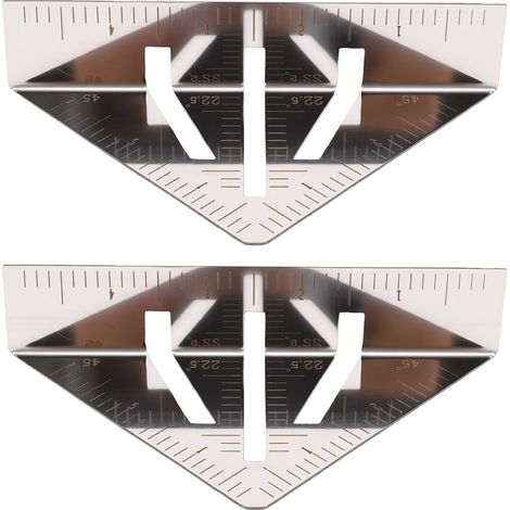 Règle De Marquage De Mesure Carrée À Onglet Pour Le Travail Des Métaux, 2 Pièces, 5 Pouces, 22.5 °-90 °