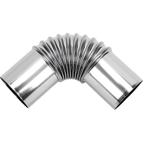 Coude De Tuyau De Poêle À Granulés En Acier Inoxydable, 50mm, Échappement De Cheminée À 90 Degrés Pour Camping En Plein Air, Ventilation Intérieure