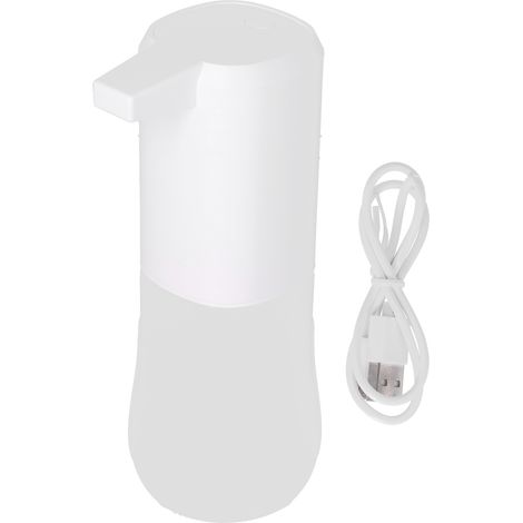Distributeur De Savon Électrique Automatique À Induction De Grande Capacité De 600ml, Pour La Maison Et La Salle De Bain, Type De Pulvérisation Blanc