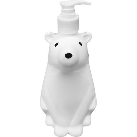 Bouteille Distributrice De Savon En Forme D'Ours Mignon, Pompe De Grande Capacité Pour Salle De Bain Et Cuisine S (8,5x19cm/3,3x7,5 Pouces) (300ml)