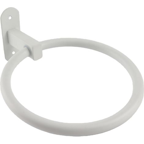 Porte-serviettes De Salle De Bain En Alliage D'Aluminium, Gain De Place, Blanc, Style Élégant, Anneaux À Main Pour Salle De Bain, Hôtel