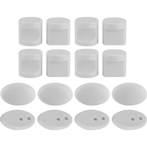 Ensemble De 4 Boutons De Porte Coulissante Pour Salle De Douche, Quincaillerie De Poignée En Verre Pour Salle De Bain (l38)l38w