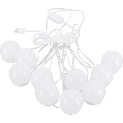 Lumières De Miroir Led, 10 Ampoules À Coller, Type Prise Usb, Lampe De Maquillage Pour Mur De Salle De Bain