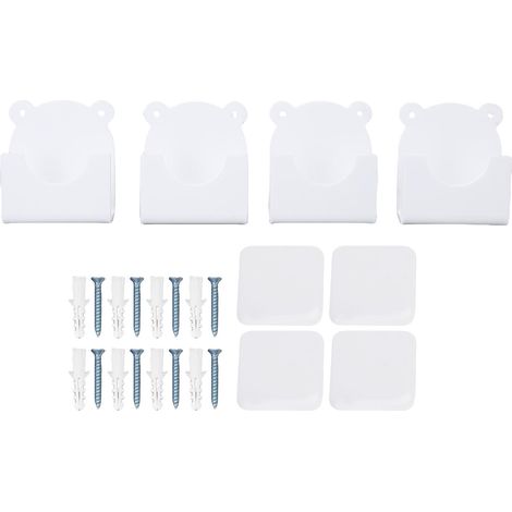 Support De Tringle De Douche Adhésif En Acrylique, 4 Pièces, Support De Rideau Mural De Style Dessin Animé Pour Diviseur De Salle De Bain
