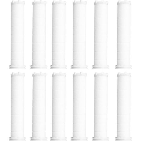 Élément Filtrant De Pomme De Douche 12 Pièces, Accessoires De Bain En Coton Pp Blanc Pour Ensemble Hydro Détachable