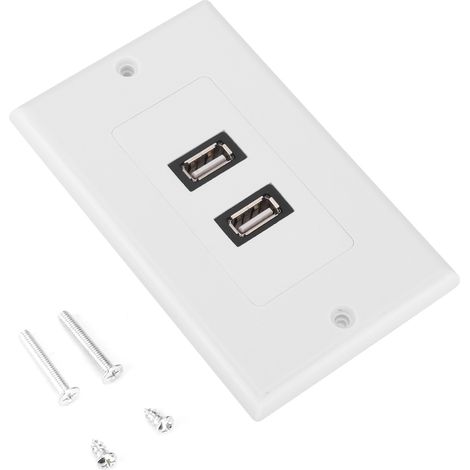 Panneau De Plaque Murale Usb2.0 À Double Port, Pour La Maison, Le Bureau, La Décoration D'Hôtel