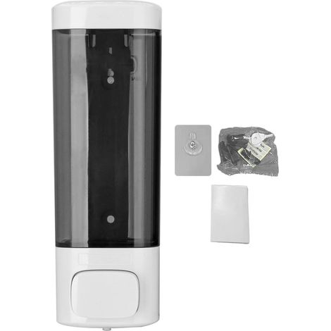 Distributeur De Savon Blanc 320ml, Mural, Manuel Simple, Avec Serrure, Pour Salle De Bain Et Cuisine