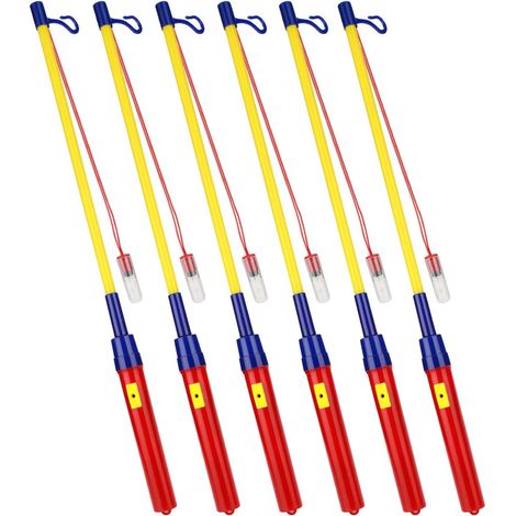 Set Mit 6 Led-leuchtstablaternen Für Den Martinstag, Halloween, Geburtstage, Partys, Laternenumzüge Und Andere Feierlichkeiten, 39 Cm