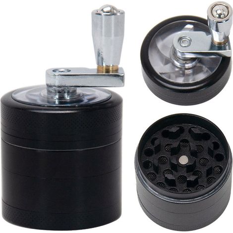 Schwarze Manuelle Gewürzmühle – Gewürzmühle Aus Zinklegierung – Manuelle Gewürzmühle Für Die Küche