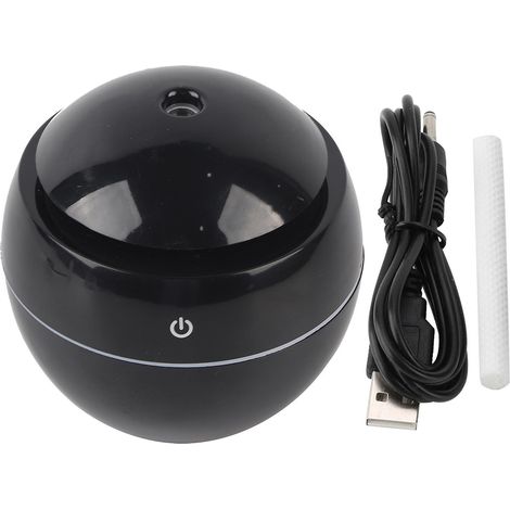 Usb-diffusor Für Ätherische Öle, Luftreiniger, Ultraschall-luftbefeuchter Mit Led-touch-beleuchtung, Schwarz