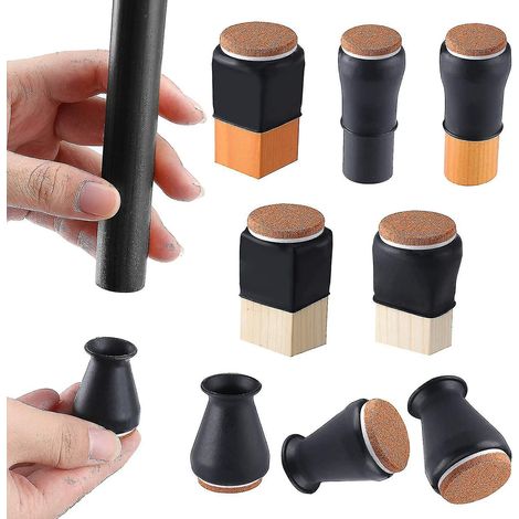 Silikon-schutzgleiter Mit Filz Für Stuhlbeine, Geeignet Für Beine Mit Einer Dicke Von 1,25 Bis 2,5 Cm, 16er-packung.