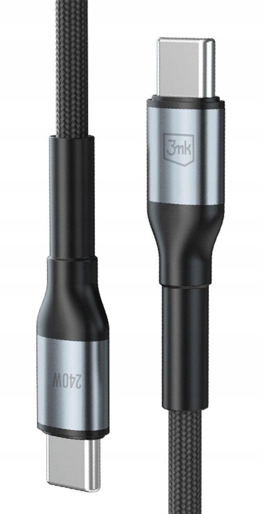 Schwarzes Geflochtenes Kabel 3mk Hyper Cable N-series C - C 2m 240w Für Iphone 1 Stück.