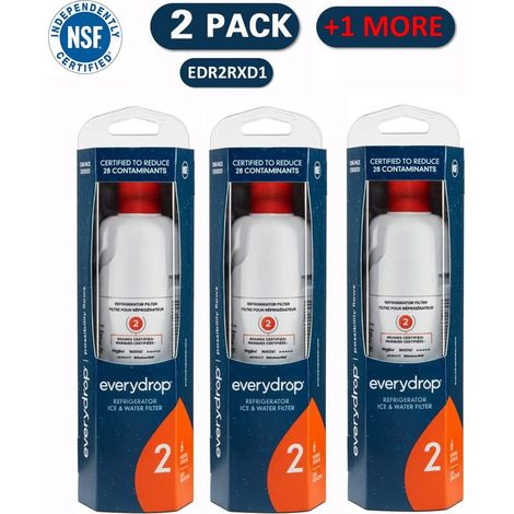 3er-pack Kühlschrank-wasserfilter – Kompatibel Mit Everydrop Edr2rxd1 – 99 % Bleireduzierung – Filtert 28 Schadstoffe