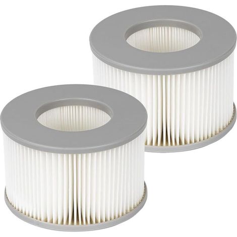 Cartouche Filtrante - Pour Jacuzzi Gonflable - Hauteur 8 Cm Diamètre 11 Cm - Matériau Abs Et Tissu Filtrant Épais - Lot De 2