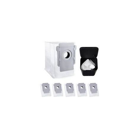 Sacs A Poussiere - Pour Roomba I3 I4 I6 I7 Et Station Clean Base - 12 5 X 10 5 X 22 Cm - Polypropylene Non Tisse - Lot De 6