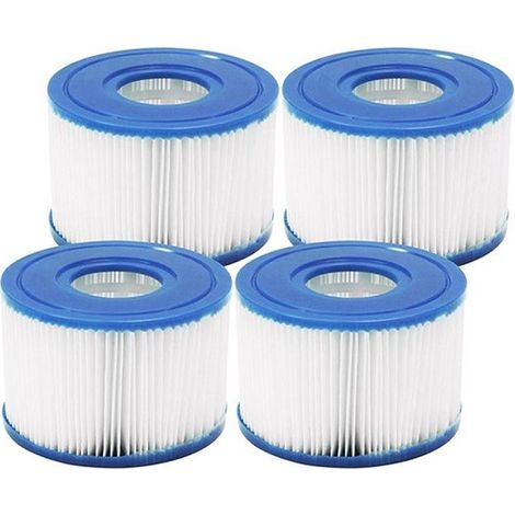Filtre Jacuzzi - Filtre Piscine - Pour Spa Gonflable - 4 Pièces Cartouche De Filtre Adaptée Pour Intex Pure Spa Type S1 29001 Filtres