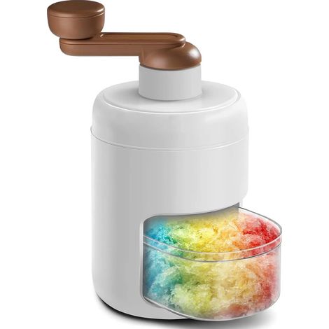Tragbarer, Handbetriebener Eiscrusher Und Slush-eis-maschine, Ideal Für Picknicks Im Freien, Weiß, 1 Stück