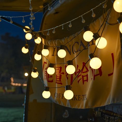 Led-weihnachtslichterkette Mit 20 Kugeln, Ideal Für Camping Und Outdoor-aktivitäten (3 M) – Batteriebetrieben