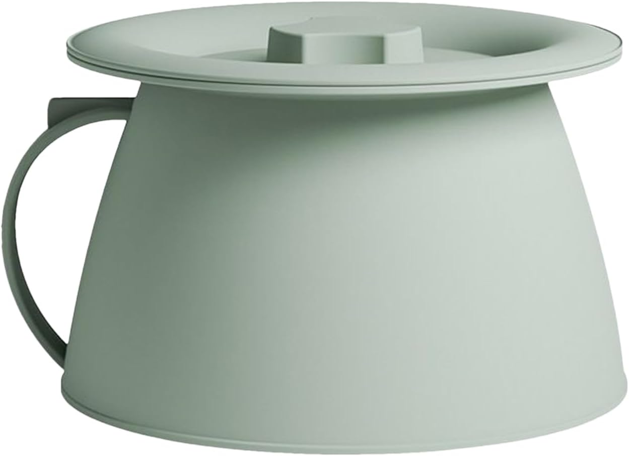 Tragbarer 1,5-liter-nachttopf – Robustes Pp Mit Deckel – Hygienisches, Geruchsdichtes Becken – Für Zuhause Und Unterwegs – Blau