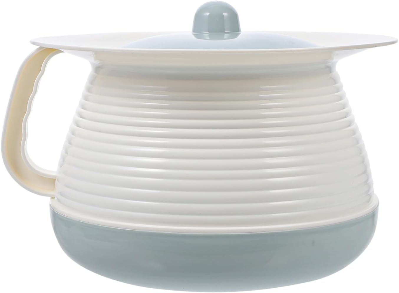 Bettpfanne Aus Kunststoff – 1 Stück – Bruchsicheres Material – Geruchsdichter Deckel Und Griff – Für Erwachsene Und Senioren – 21 X 21 X 13 Cm