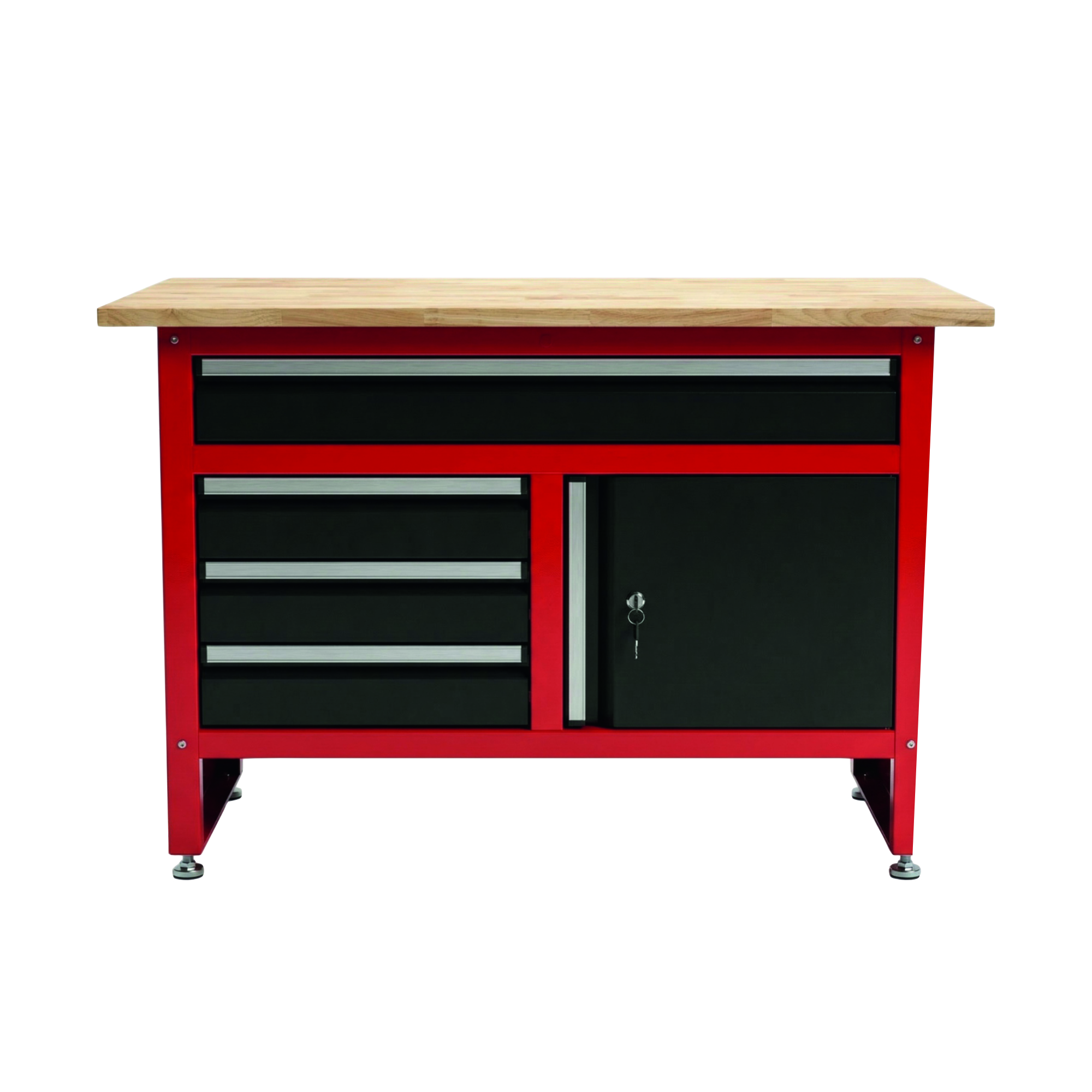Awtools Werkbank 120 Cm, 4 Schubladen, 30 Mm Arbeitsplatte